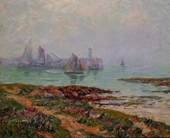 亨利 莫雷 Misty Day at Dielette, the Manche 亨利 莫雷 Misty Day at Dielette, the Manche